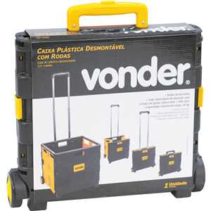 Caixa plástica desmontável com rodas, VONDER