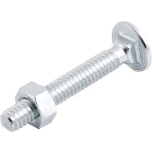 Parafuso francês zincado, 1/4" x 1.3/4", com porca, VONDER
