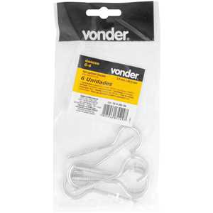 Gancho 3,3 mm x 60 mm, G-6 VONDER