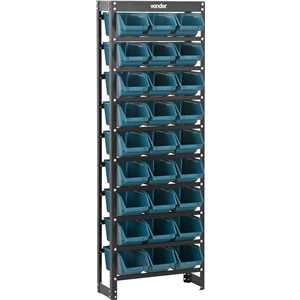 Estante metálica, com gaveteiros modelo prático azul, 27/5 VONDER