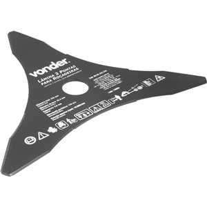 Lâmina de 3 pontas, para roçadeiras, 255 mm x 25,4 mm, VONDER
