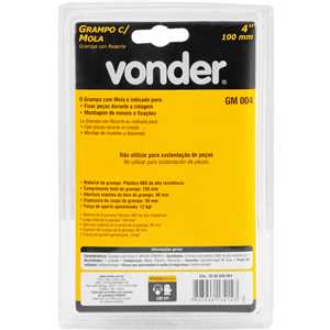 Grampo com mola, 4", GM 004 VONDER