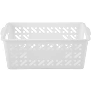 Cesto plástico organizador, 6 kgf, branco, VONDER