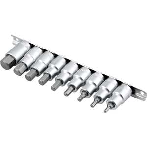 Jogo de soquetes hexagonais, encaixe 1/2", 4 mm a 17 mm, VONDER