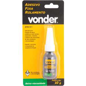 Adesivo anaeróbico fixa rolamento, AFRV 011, 10 g, verde VONDER