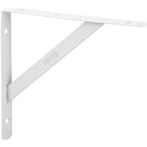 Cantoneira tipo mão francesa, cor branca, 20 cm, NOVE54
