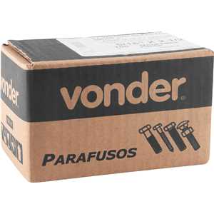 Parafuso sextavado zincado 5/16" x 2.1/2", UNC, rosca parcial, VONDER