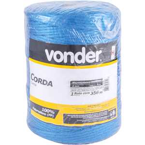 Corda multifilamento trançada 5,0 mm x 356 m, azul, VONDER