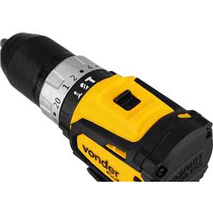 Parafusadeira/furadeira de impacto a bateria, 20 V, fonte de carregamento bivolt automática, PFV 212CIB VONDER PLUS