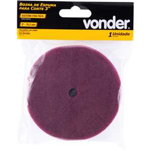 Boina de espuma para corte 3", para politriz roto-orbital, VONDER