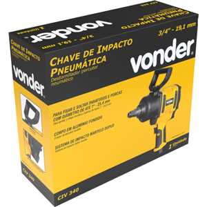 Chave de impacto pneumática 3/4" - 19,1 mm, CIV 340 VONDER