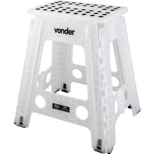 Banqueta plástica dobrável, transparente, altura 450 mm, VONDER
