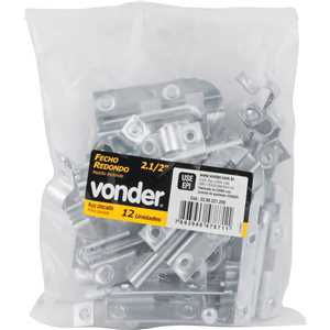 Fecho redondo 2.1/2", 63,5 mm, zincado, VONDER