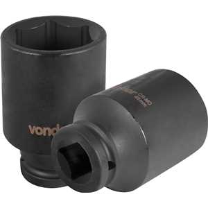 Soquete sextavado longo de impacto, 46 mm, encaixe de 3/4", VONDER