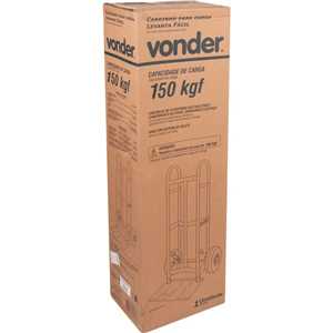 Carrinho para transporte de carga, levanta fácil, 150 kgf, VONDER