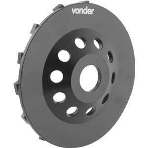 Rebolo diamantado, 125 mm turbo, para lixadeira de concreto, LCV 1010, VONDER