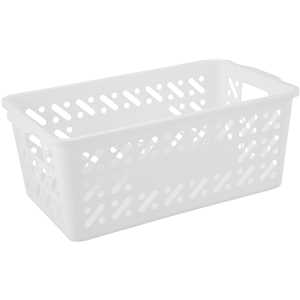 Cesto plástico organizador, 6 kgf, branco, VONDER
