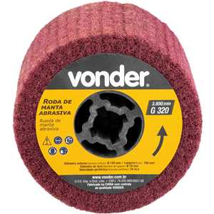 Roda de manta abrasiva para PEV 1380, grão 320, VONDER