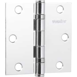 Dobradiça 3" com anel rolamento, cromada, com 3 peças, VONDER