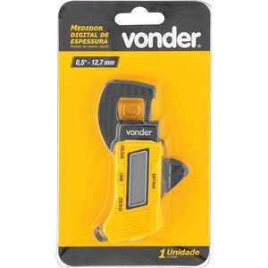 Medidor digital de espessura, 0 a 12,7 mm, VONDER
