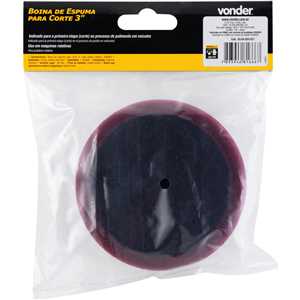 Boina de espuma para corte 3", para politriz rotativa, VONDER