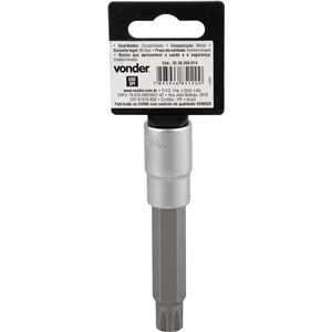 Soquete multidentado, longo, com encaixe de 1/2", M14, VONDER
