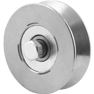 Roldana para portão 2.1/2", tipo V, aço polido, sem caixa, VONDER