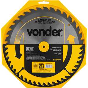 Lâmina de serra circular com dentes de metal duro/vídea, 300 mm x 30 mm, 36 dentes, VONDER