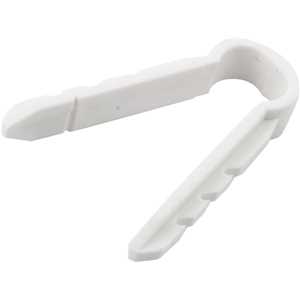 Abraçadeira grampo, 6 mm, branca, com 8 peças, VONDER