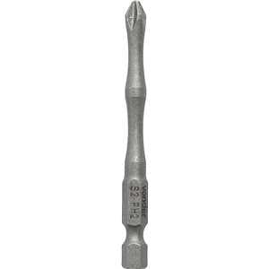 Bits/ponteiras phillips de torção, S2, encaixe 1/4", nº 2, 1/4" x 75 mm, com 2 peças, VONDER