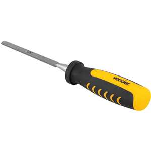 Formão chanfrado reto 1/4", com cabo em PVC, VONDER