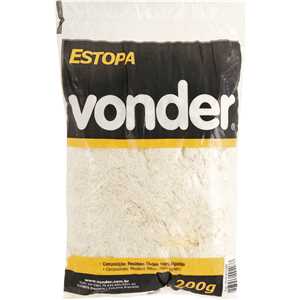 Estopa branca para polimento, embalagem com 200 g, VONDER