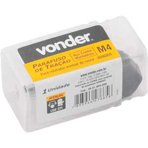 Parafuso de tração, M4, para rebitador manual de rosca, VONDER