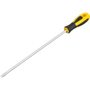 Chave de fenda 1/4" x 10", aço cromo vanádio, cabo emborrachado, VONDER PLUS
