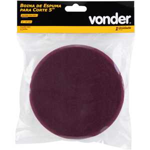 Boina de espuma para corte 5", para politriz rotativa, VONDER