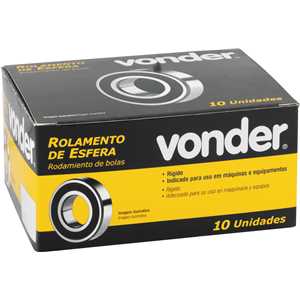 Rolamento rígido de esfera, 6004-2RS, VONDER