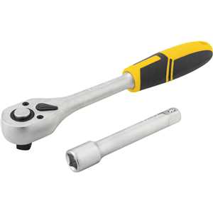 Jogo de soquetes sextavados com encaixe de 1/2", 10 mm a 24 mm, com catraca, 12 peças, VONDER
