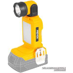 Lanterna de LED, bateria intercambiável de 18 V, sem bateria e sem carregador, ILV 1810 VONDER