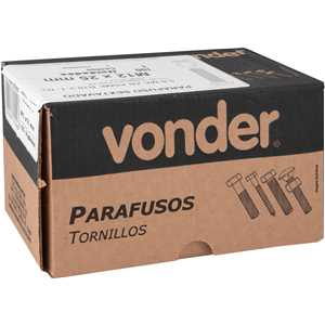 Parafuso sextavado zincado, 12 mm x 25 mm, MA, VONDER