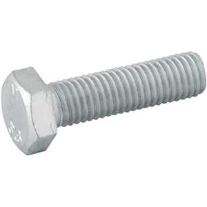 Parafuso sextavado MA, 12 mm x 45 mm, rosca total, zincado, VONDER