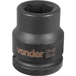 Soquete sextavado de impacto, encaixe de 3/4" x 22,0 mm, VONDER