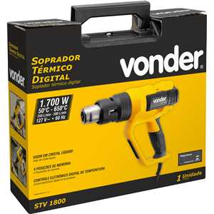 Soprador térmico digital, 1.700 W, 127 V~, STV 1800 VONDER