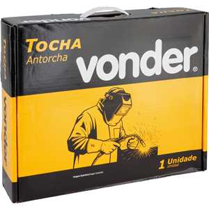 Tocha TIG 200 A TTV 209, com engate rápido de 9 mm, com válvula, 4 metros, VONDER