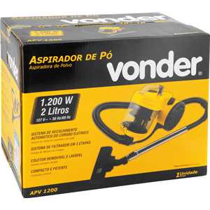 Aspirador de pó 1.200 W, 2 litros, 127 V~, APV 1200, VONDER