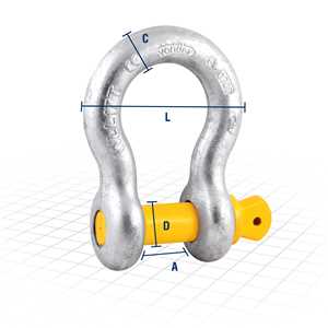 Manilha curva, 1.1/4", 12,0 T, VONDER PLUS