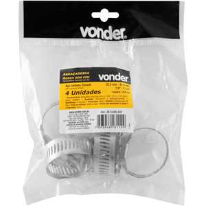 Abraçadeira rosca sem fim, 22 mm a 31 mm, com 4 peças, AL 2232 VONDER