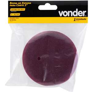 Boina de espuma para corte 3", para politriz rotativa, VONDER