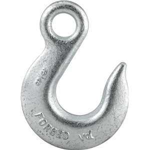 Gancho olhal em aço, 1,50 T - 3/8", sem trava, zincado, VONDER