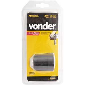 Mandril de aperto rápido, 0,8 mm - 10,0 mm, 3/8" x 24 fios, VONDER