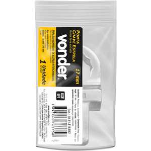Ponta chave estrela de 17 mm, com encaixe 14 mm x 18 mm, para torquímetro de estalo intercambiável, VONDER